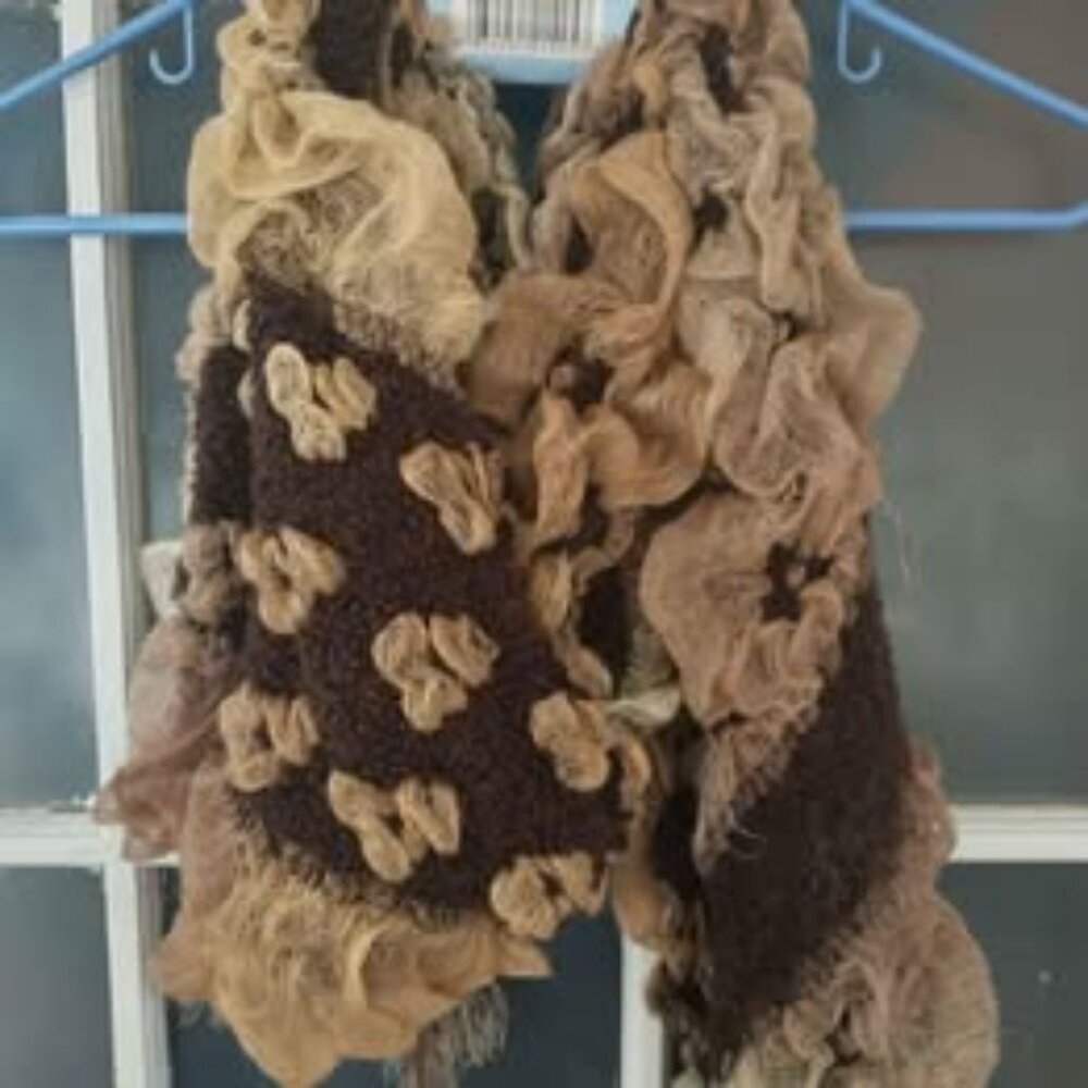 Bubble Scarf Brown / Tan